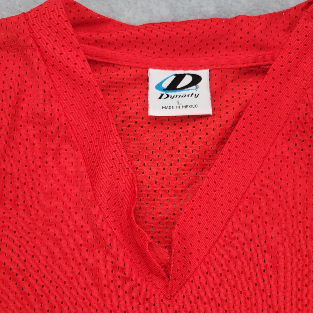 Dynasty Ohio State Buckeyes Jersey Mens Large Red Mesh V-Neck NCAA Sportswear - Picture 4 of 9
